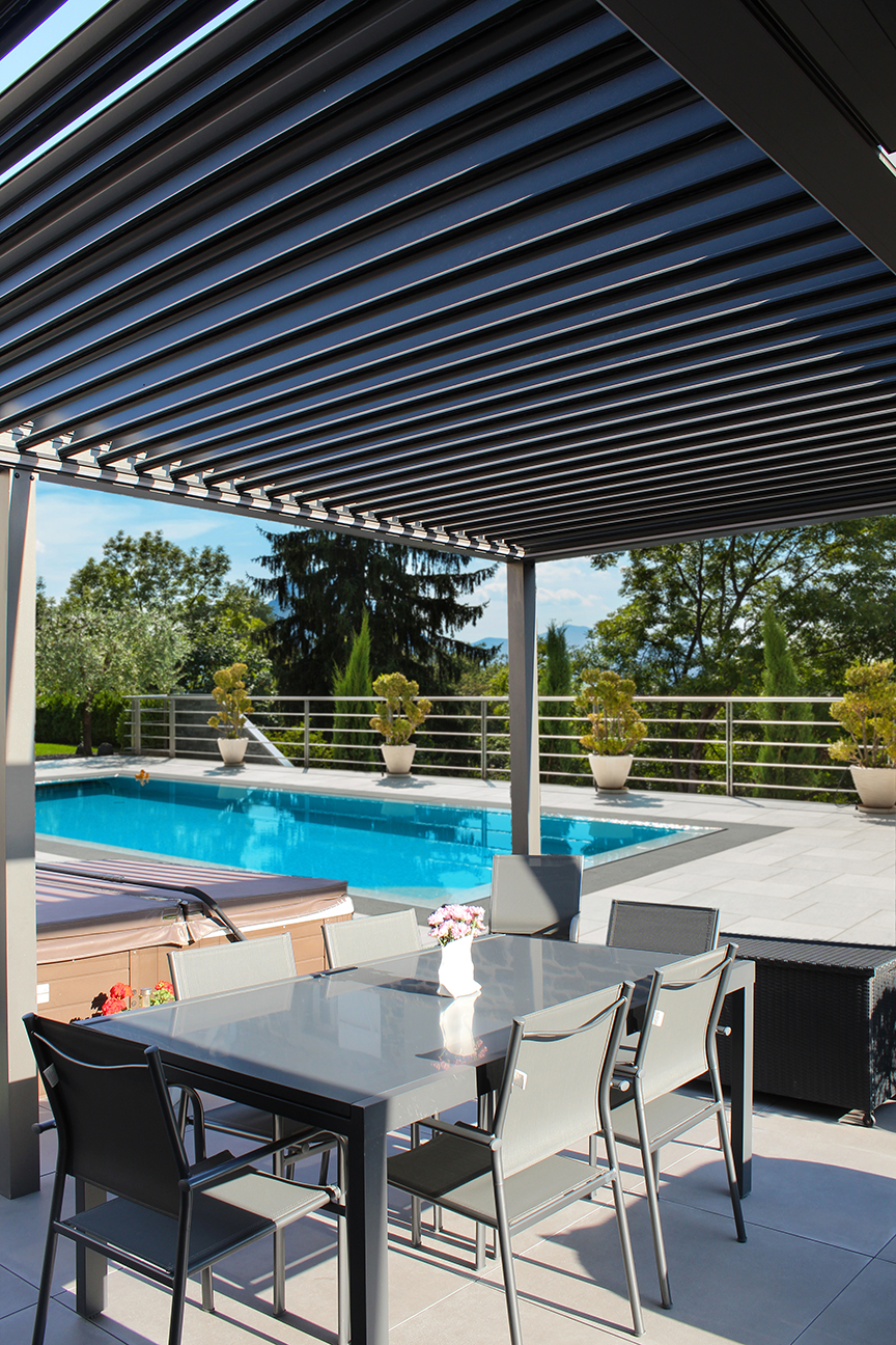 Pergola en aluminium bioclimatique - Binôme