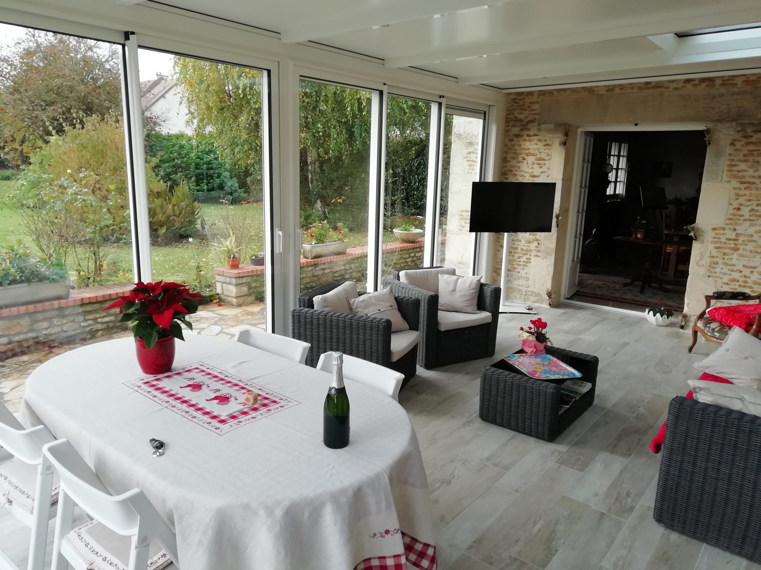Photo Veranda Toit Plat Installateur Caen Blanche 4