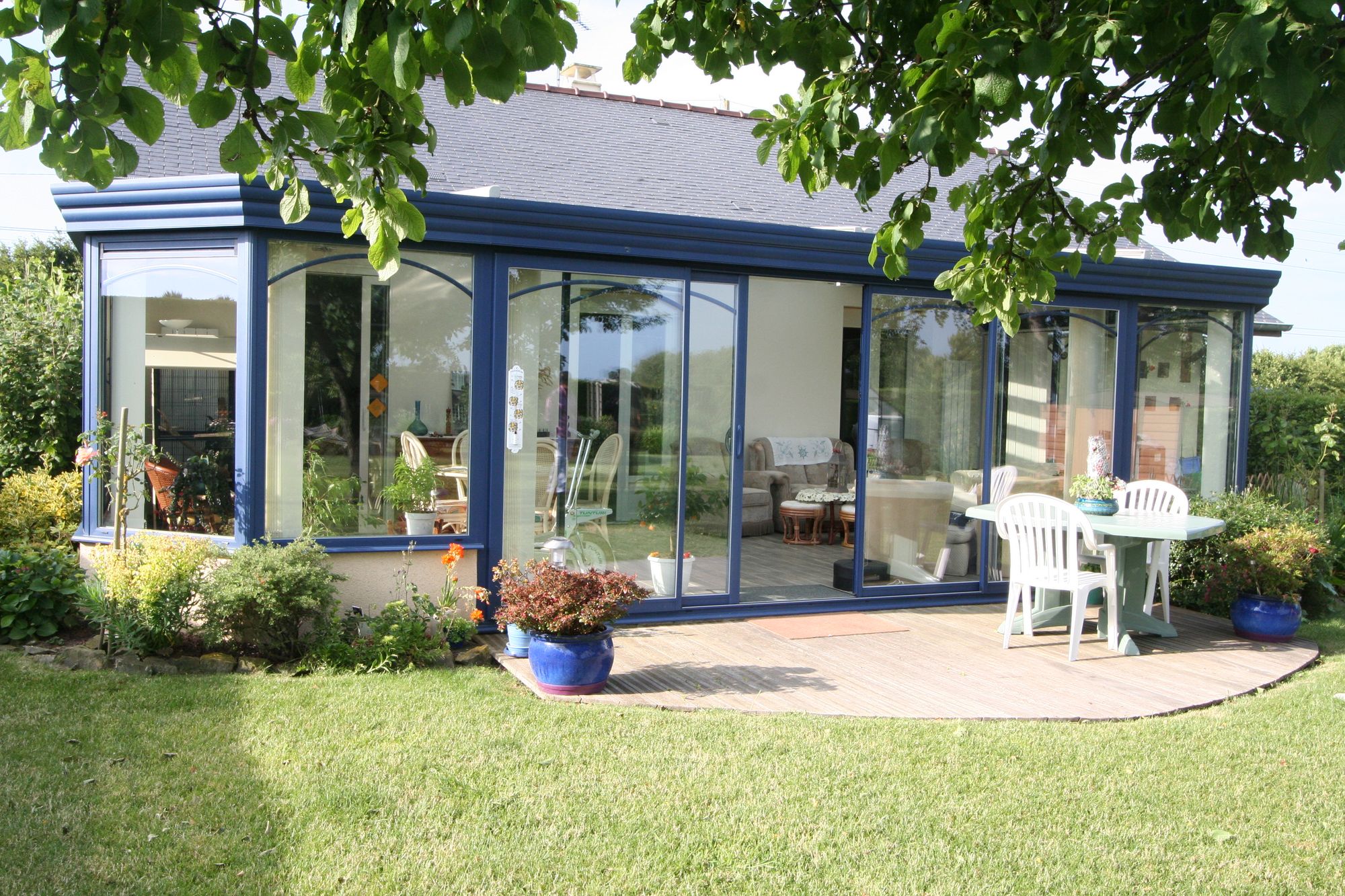 Veranda Granville Verriere Bleue