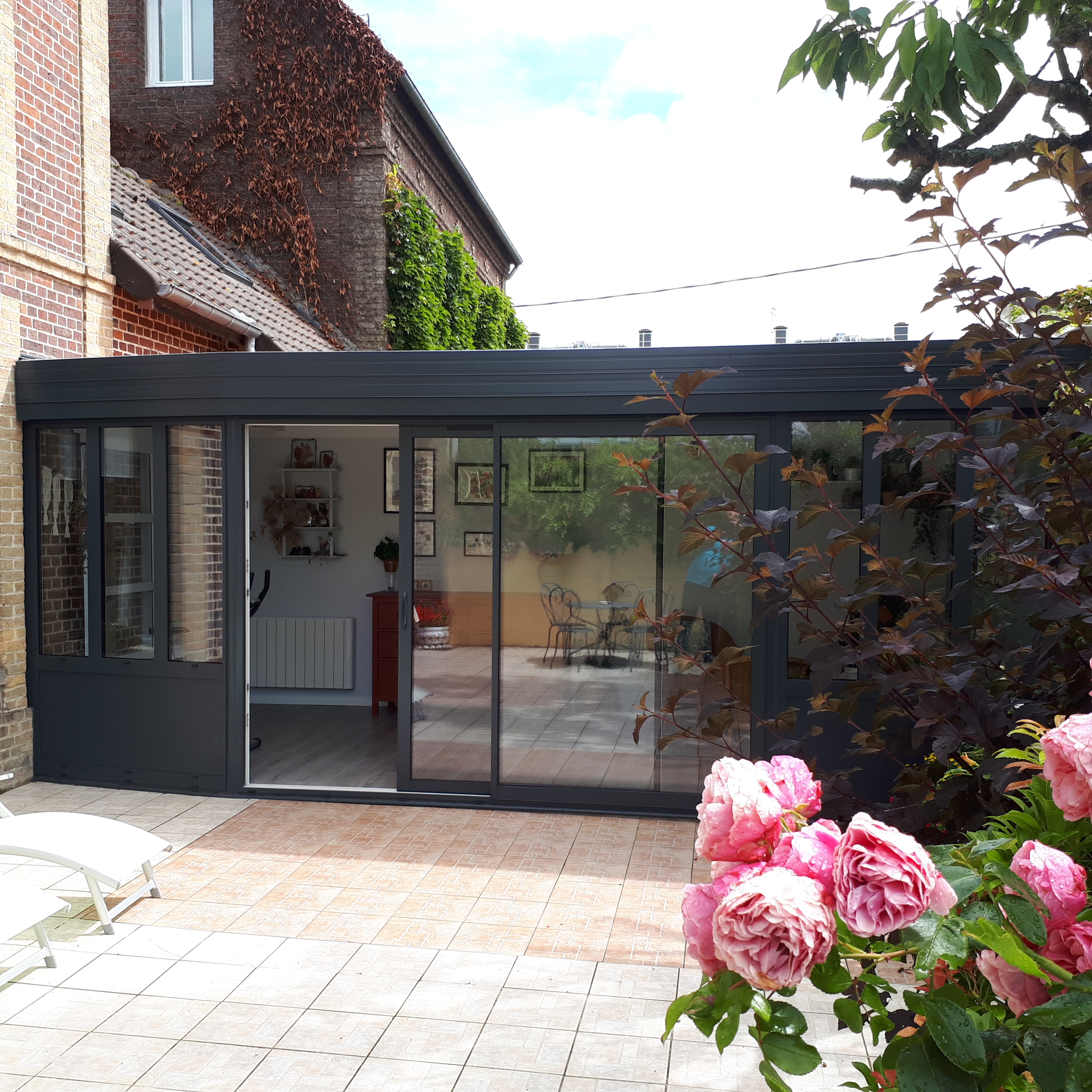 veranda maison brique