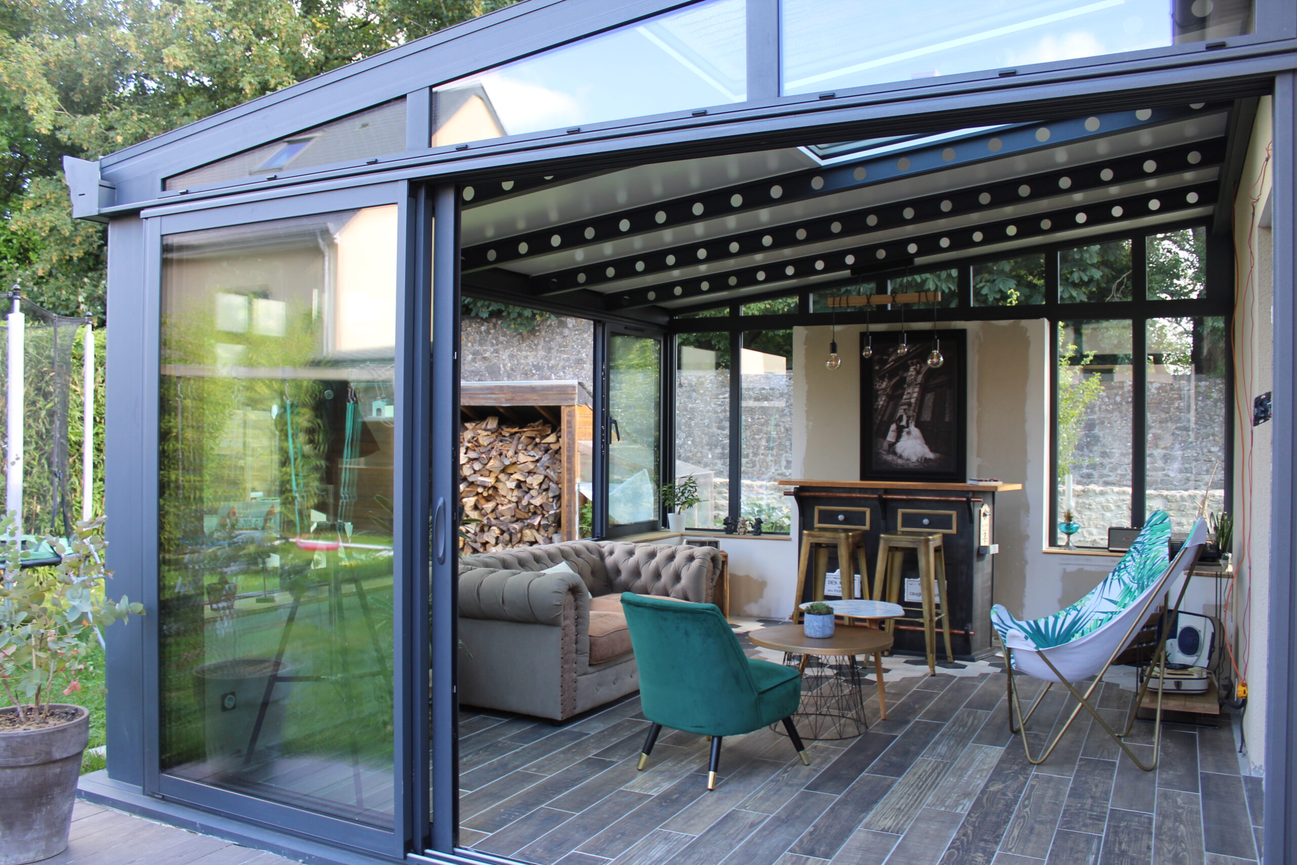 La décoration dans une véranda Binôme