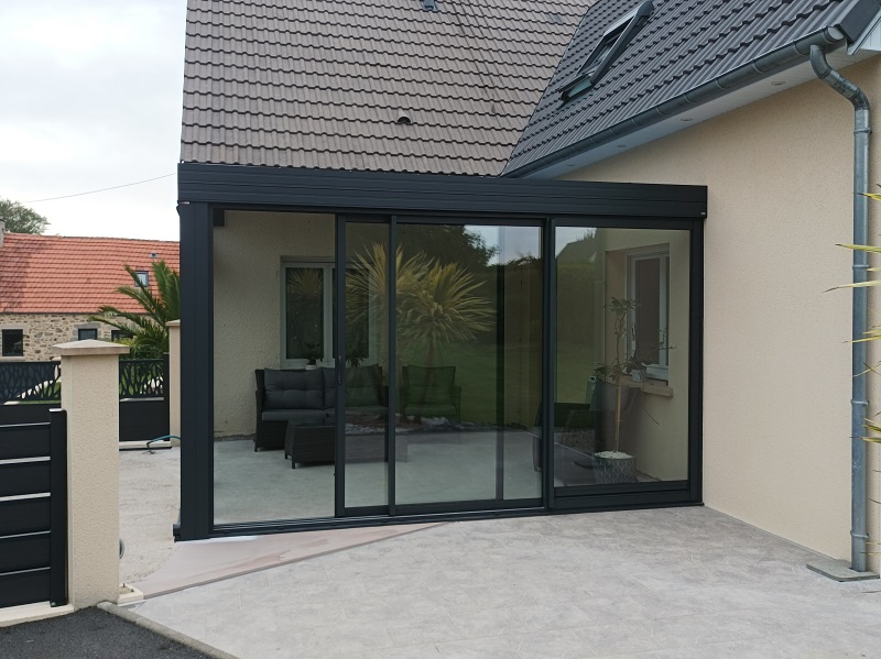 Veranda Moderne Maison Sas Binome Extension
