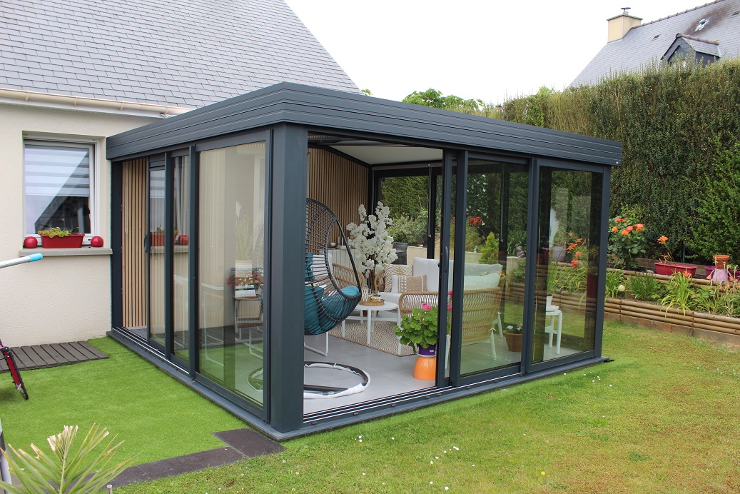 Veranda Alu Confort Sur Maison Traditionnelle Binome Extension