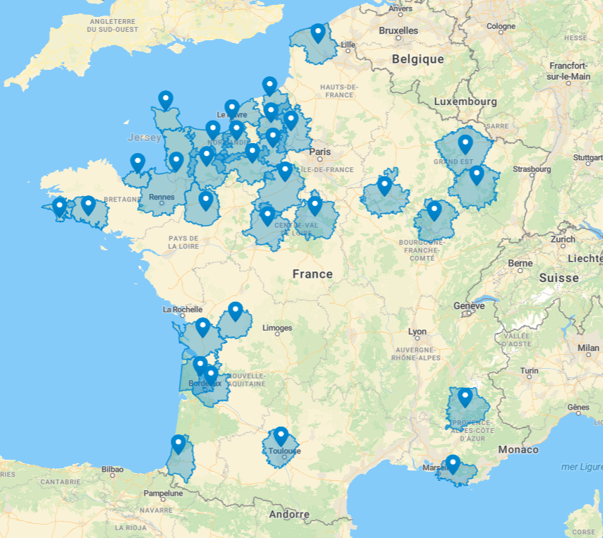 Carte Zone Binome Site